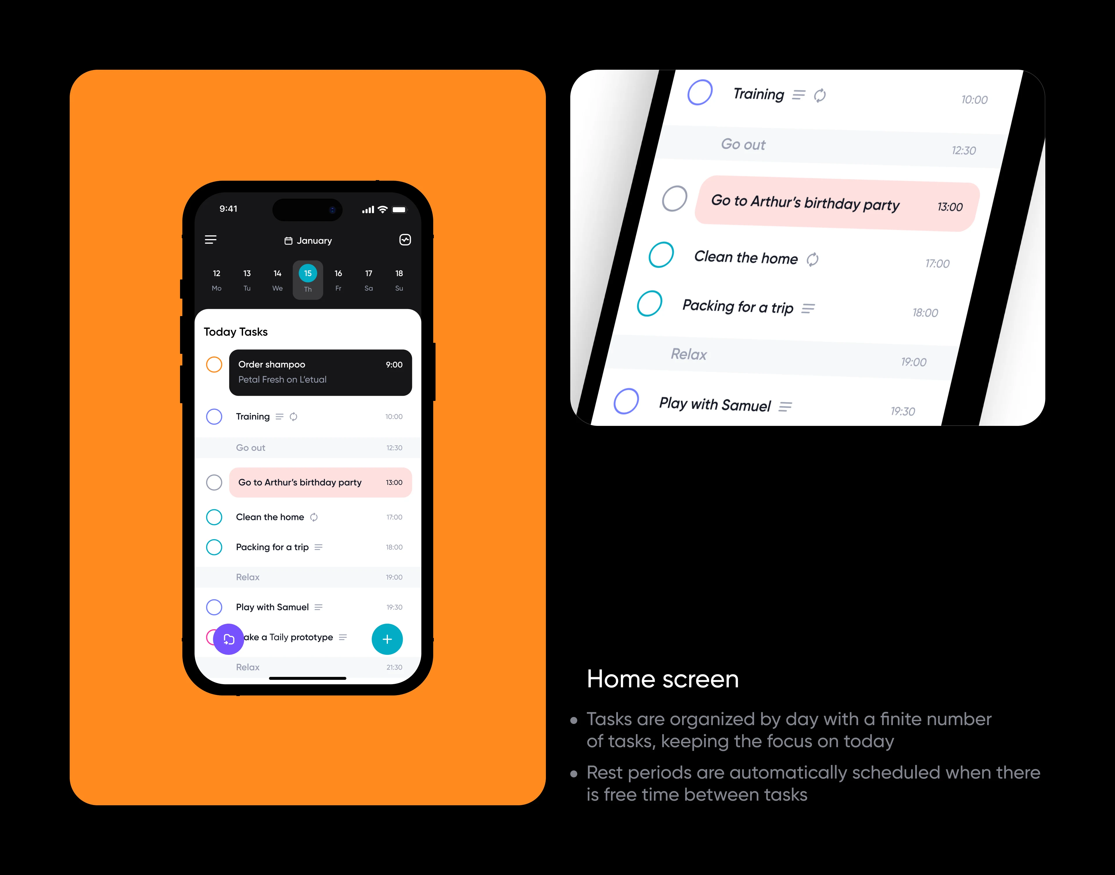 Home screen