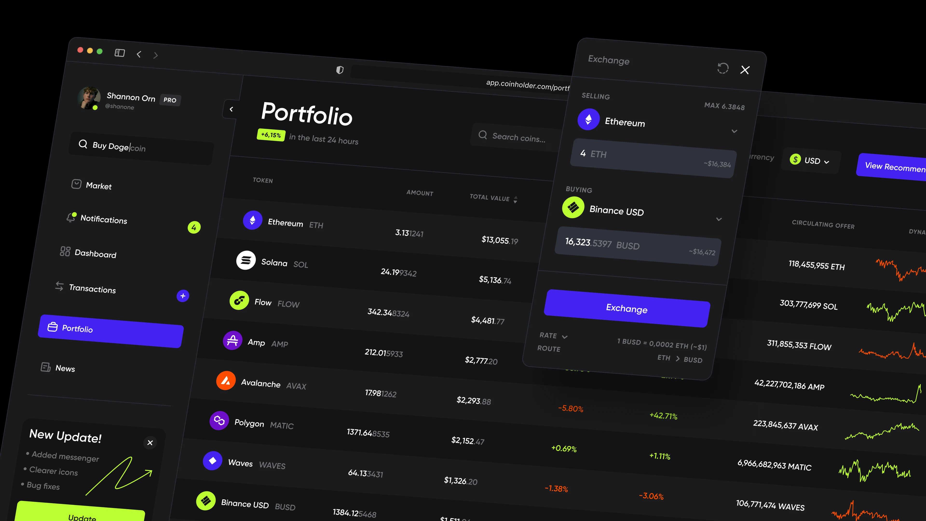 Crypto trading platform concept