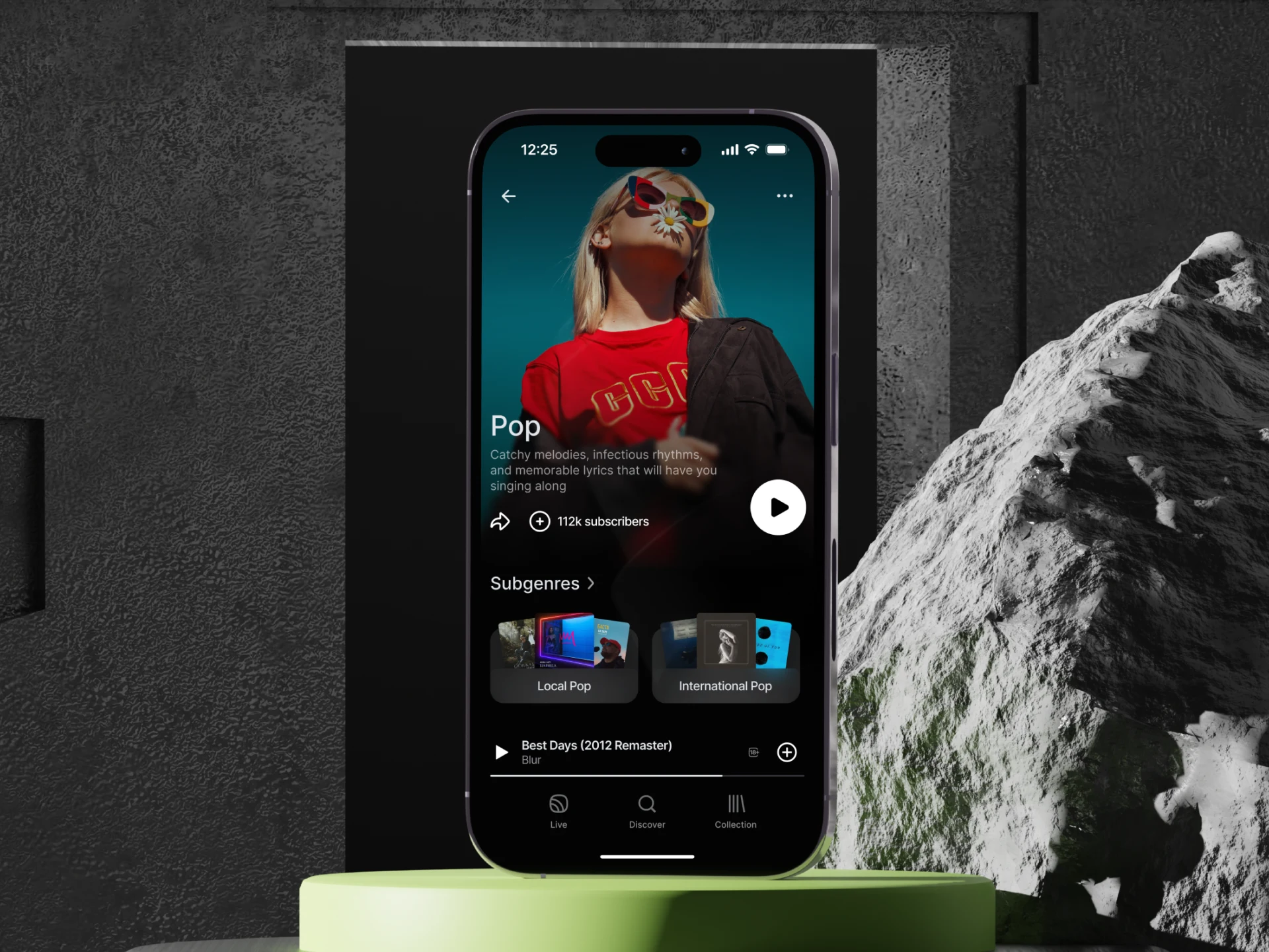 Zvuk app on an iPhone
